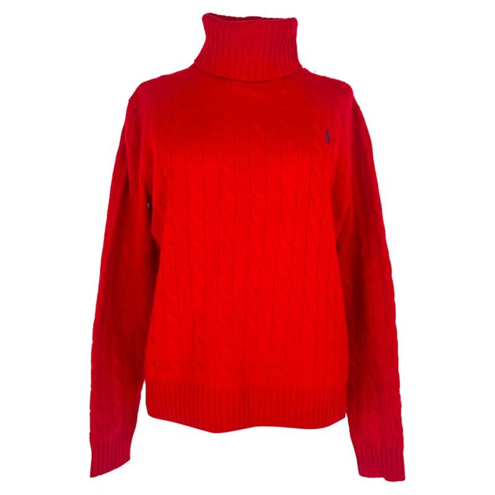 Polo Ralph Lauren Turtleneck Sweater in Red Wool